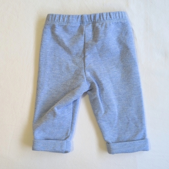 JANIE & JACK blue cotton comfy blend rolled hem pants 0-3 months baby boy - Picture 5 of 5